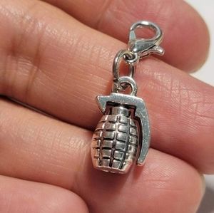 Grenade clip on charms military girl bracelet Dreadlock beads